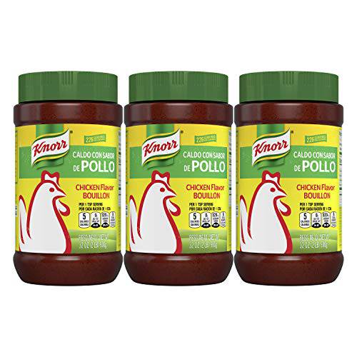 Knorr Granulated Chicken Flavor Bouillon For Sauces, Gravies And Soups Chicken Bouillon Fat And Cholesterol Free 2 lb 3 Pack