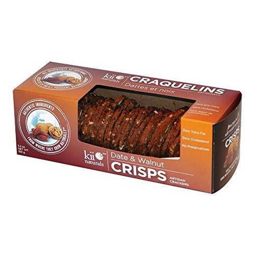 Kii Naturals Artisan Crisps, Date & Walnut, 5.3 Ounce (Pack of 1)