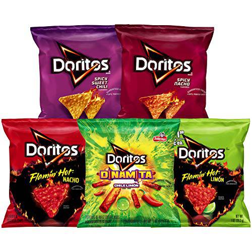 Doritos Hot & Spicy Mix Variety Pack, 1oz Bags, (40 Pack) (Assortment May Vary)
