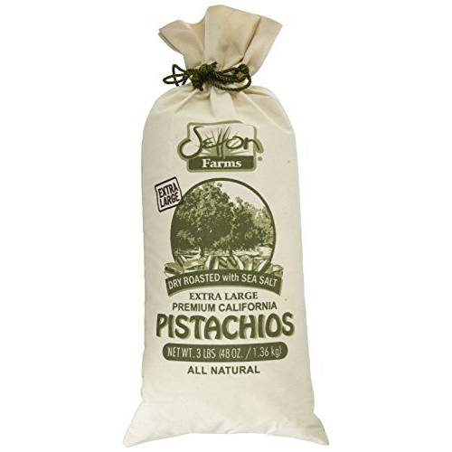 Setton Farms Extra Large Pistachios in Burlap Bag, Dry Roasted With Sea Salt, 48 Ounce