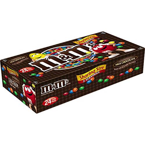 M&M’S Milk Chocolate Candy Sharing Size 3.14 Ounce (Pack of 24) Box