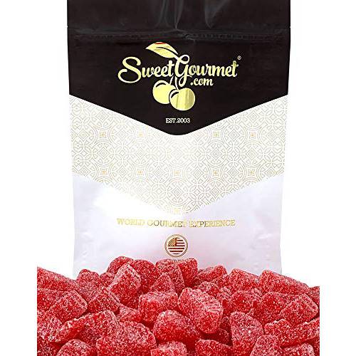 SweetGourmet Cherry Fruit Slices | Bulk Jelly Candy | 1 Pound