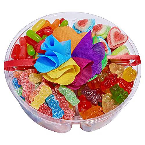 Purple Plum Rainbow Candy Tray – Candy Care Package Gift Basket 1.5 lbs