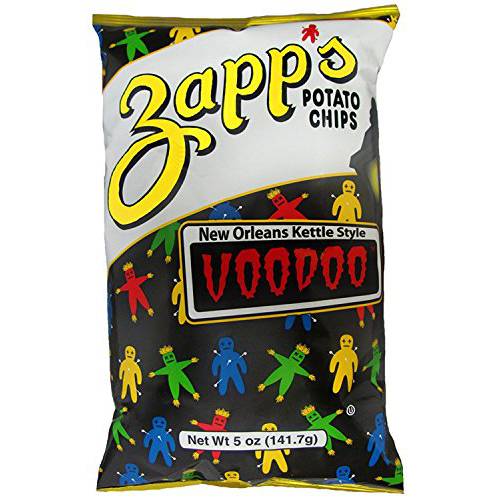 Zapp’s New Orleans Kettle Style Potato Chips 5oz Bags (Pack of 4) (Voodoo)