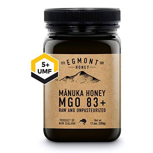 EGMONT HONEY Manuka Honey - MGO 83+ UMF 5+ 17.6oz Original from New Zealand (500g)