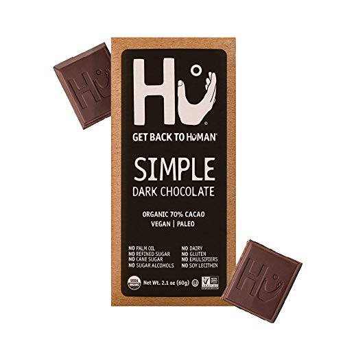 Hu Chocolate Bars | 12 Pack Simple Chocolate | Natural Organic Vegan, Gluten Free, Paleo, Non GMO, Fair Trade Dark Chocolate | 2.1oz Each