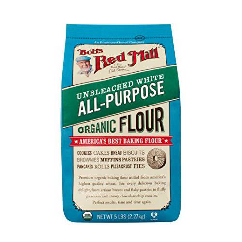 Bob’s Red Mill Organic Unbleached White All-Purpose Flour, 5-pound