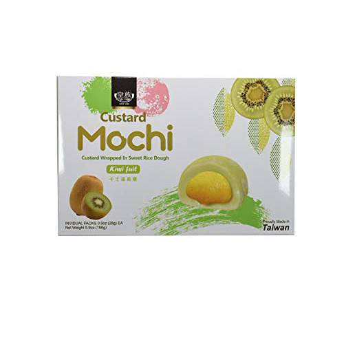 Japanese Custard Mochi - Kiwi Fruit - Japanese Mochi 168g