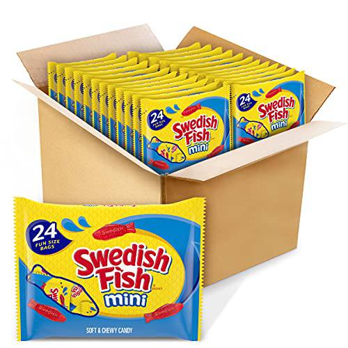 SWEDISH FISH Mini Soft & Chewy Candy, 576 Total Snack Packs (24 Bags)