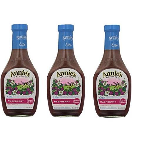 Annie`s Natural Dressing ,Lite Raspberry ,8 Fl oz, (Pack of 3)