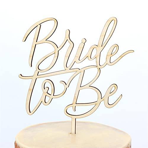Bride To Be Cake Topper for Bridal Shower Decoration - Bachelorette Rustic Wedding Party , Wood