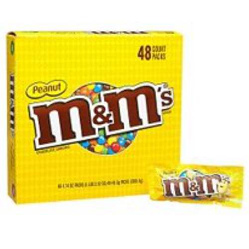 M & M’s Chocolate Candies, Peanut, 1.74 oz, 48-Count (Pack of 1)