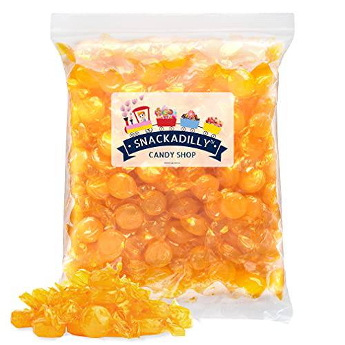 Butterscotch Candy Buttons - 3Lb Bag of Individually Wrapped Hard Candy - Bulk Family Size