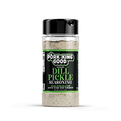 Pork King Good Dill Pickle Seasoning for Cooking and Popcorn Seasoning - Keto Friendly, Paleo, No MSG, Gluten Free (Dill Pickle, Single Shaker)