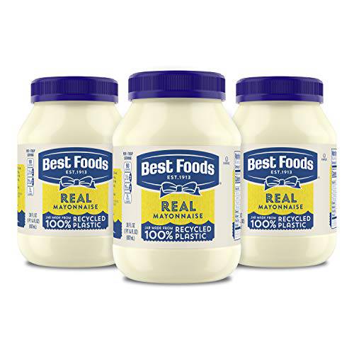 Best Foods Mayonnaise For a Creamy Condiment for Sandwiches and Simple Meals Real Mayo Gluten Free, Made With 100% Cage-Free Eggs 30 oz (pack of 3)