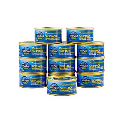 Wild Planet Skipjack Solid Light Wild Tuna In Pure Olive Oil, 2.82 Ounce (Pack of 12)
