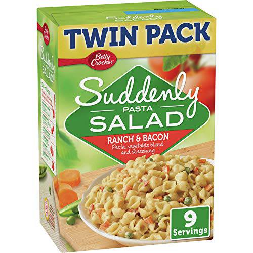 Betty Crocker Suddenly Pasta Salad, Ranch & Bacon, Twin Pack, 15 oz