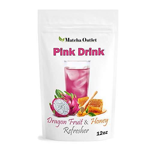 Pink Drink Powder Pitaya Dragon Fruit & Honey Refresher – Natural Superfood 12oz