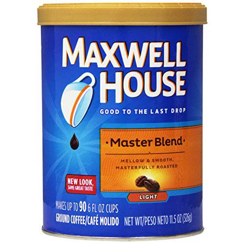 Maxwell House Master Blend Ground Coffee, 11.5-Ounce Cannister (Pack of 4)