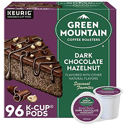 Green Mountain Coffee Roasters Dark Chocolate Hazelnut Coffee, Keurig Single Serve K-Cup Pods, 96 Count 4 Boxes (Pack of 1)