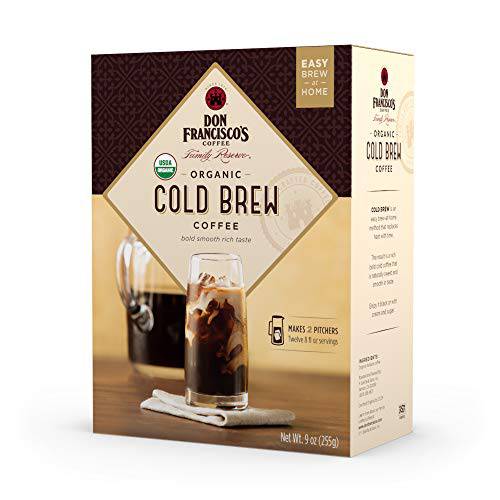 Don Francisco’s Organic Cold Brew Coffee, 4 Pitcher Packs (makes 2 pitchers)