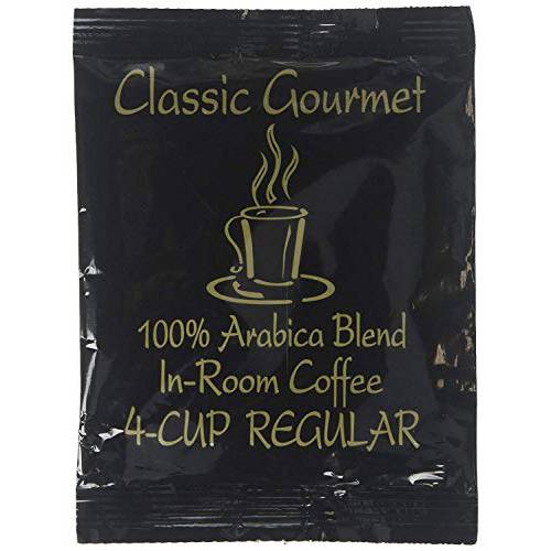 Classic Gourmet Regular 4 Cup Coffee Filterpack for Hotels and Motels- Case of 200