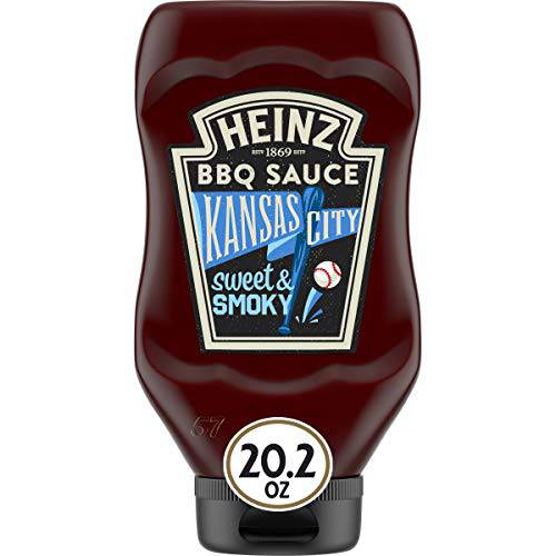 Heinz Kansas City Style Sweet & Smoky BBQ Barbecue Sauce (6 ct Pack, 20.2 oz Bottles)