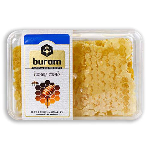 Buram Gourmet Honeycomb, 100% All-Natural Raw Honeycomb from the Turkish Mountains, No Additives, No Preservatives, Sweet N Chewy, 7.1oz