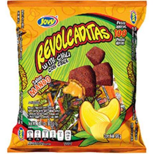Jovy Revolcaditas Mango Flavor with Chili | Mexican Candy | 100 piece Bag
