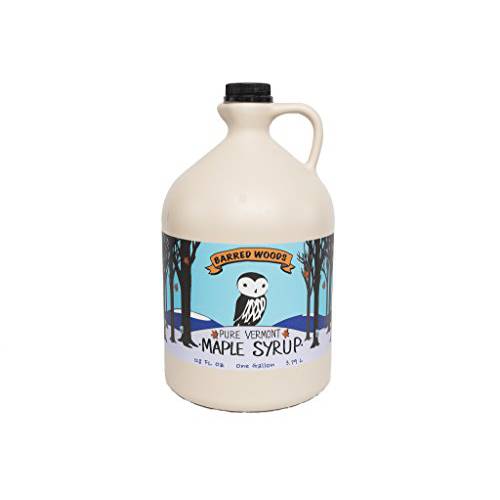 Organic 1 Gallon Amber Rich Vermont Maple Syrup - Grade A - From Barred Woods Maple