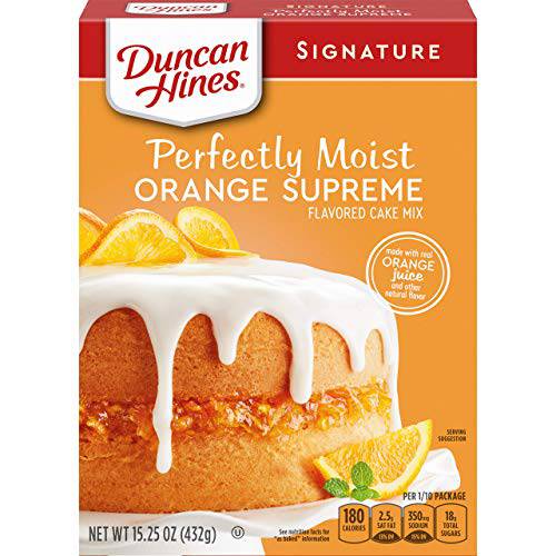 Duncan Hines Signature Perfectly Moist Orange Supreme Cake Mix, 15.25 OZ - PACK OF 3
