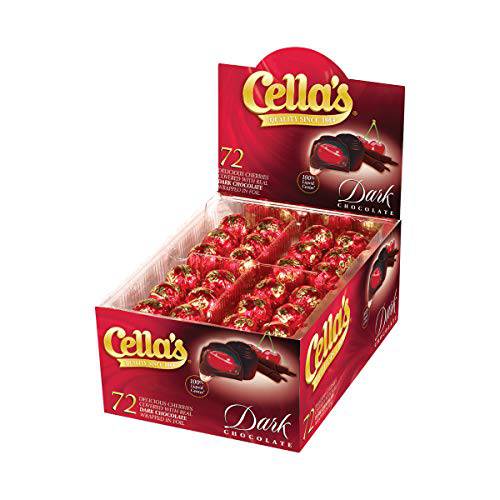 Cella’s Dark Chocolate Covered Cherries, 72-Count Box (011228721202) 2.25 Pounds