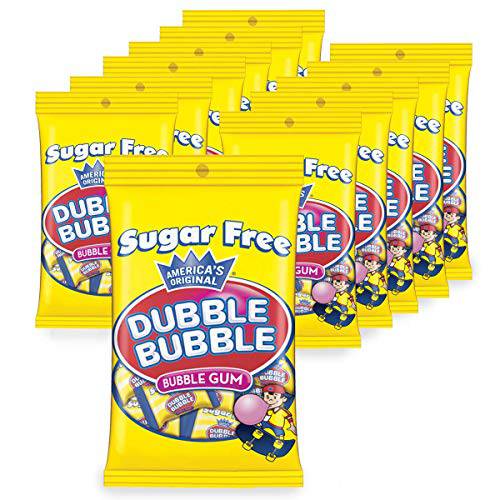 Tootsie Roll Dubble Bubble Sugar Free Bags, Pack of 12 3.5-oz. Bags