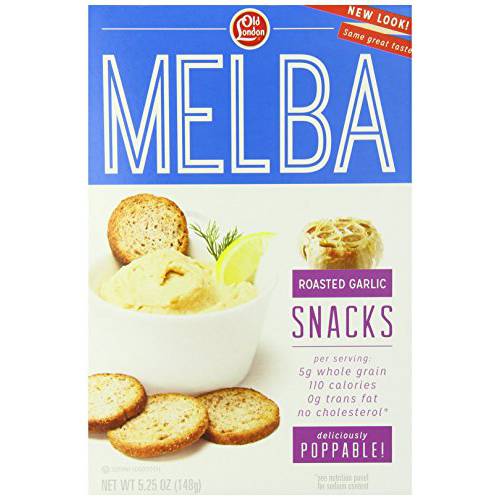 Old London Melba Snacks, Roasted Garlic, 5.25 Ounce (Pack of 12)