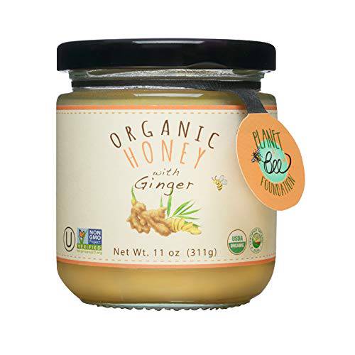 GREENBOW Organic Honey with Ginger - 100% USDA Certified Organic, Gluten Free, Non-GMO Organic Ginger Honey - Whole Food Organic Ginger Honey – 11oz (311g)