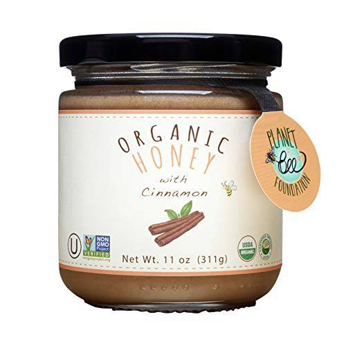 GREENBOW Organic Honey with Cinnamon - 100% USDA Certified Organic, Gluten Free, Non-GMO Organic Cinnamon Honey - Whole Food Organic Cinnamon Honey – 11oz (311g)