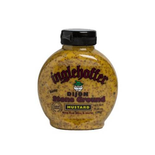 Inglehoffer Dijon Stone Ground Mustard, 10.25 Ounce Squeeze Bottle