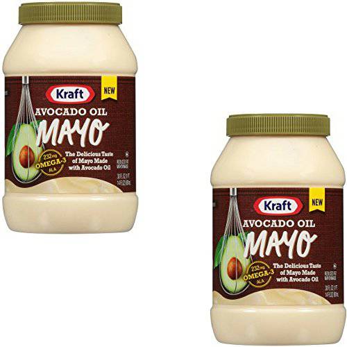 MAYO Kraft Mayonnaise Avocado Oil, 30 Oz (Pack of 2)