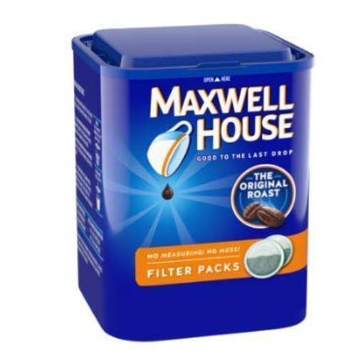 PACK OF 8 - Maxwell House Original Roast Ground Coffee Filter Packs 10 ct Canister