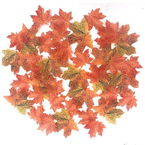 Weraru 90 Pcs Edible Fall Leaves Gold Leaf Cupcake Toppers, For your Party Cake Toppers Decoration