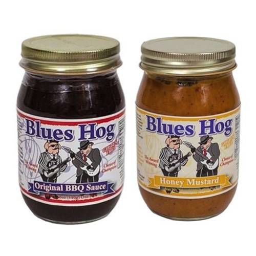 Blues Hog Sauce Barbeque Original, 16 oz & Honey Mustard Sauce 16 oz (Pack of 2)