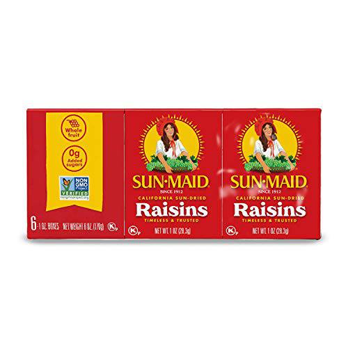 Sun Maid Raisins Mini Boxes-Natural California (6 Count , Pack of 1)