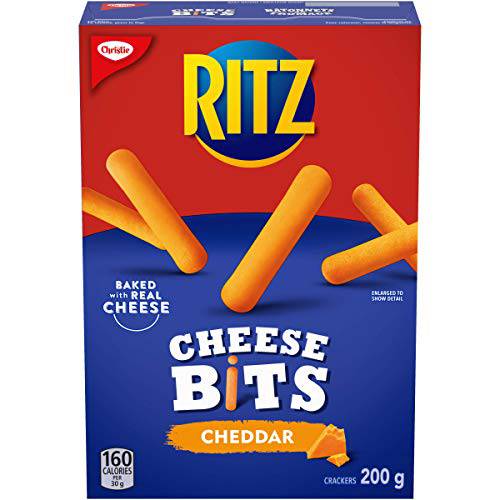 Ritz Cheese Bits Cheddar Flavoured Crackers, 200g/7 oz,Box, Imported from Canada}