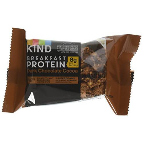 Kind Breakfast Protein Bars, Dark Chocolate, 1.76 oz/piece - 7.04 Ounces, Pack of 1 (8 Count)