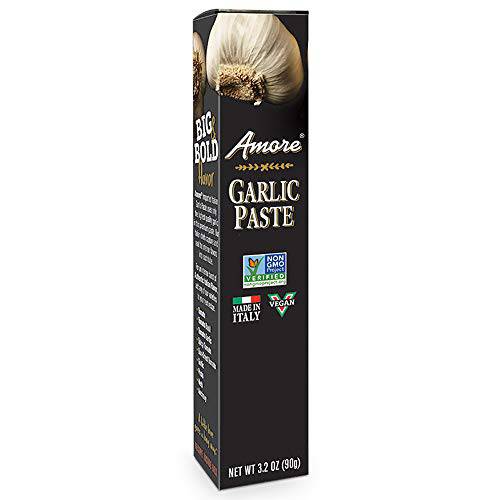 Amore Vegan Garlic Paste In A Tube - Non GMO Certified and Made In Italy (Pack of 1)