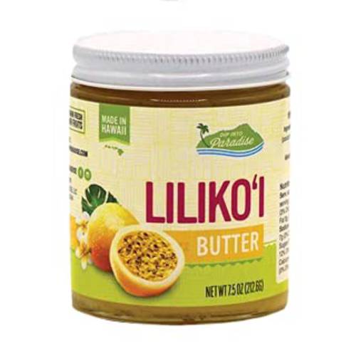 Gourmet Lilikoi Butter, Passion Fruit Butter, Made in Hawaii, Dip into Paradise, 7.5 oz.
