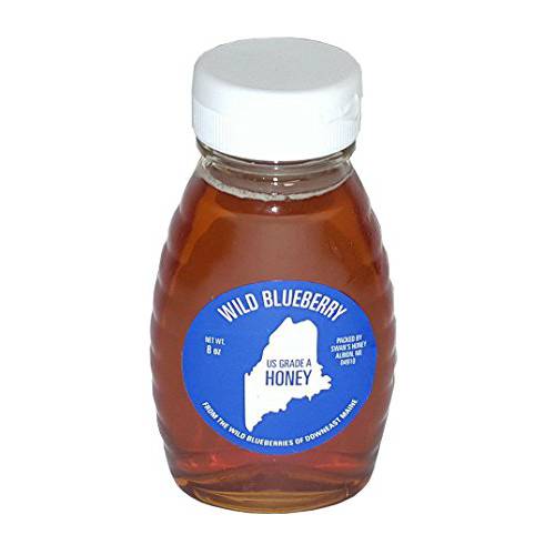 Wild Maine Blueberry Honey - 8 oz (1 Pack)