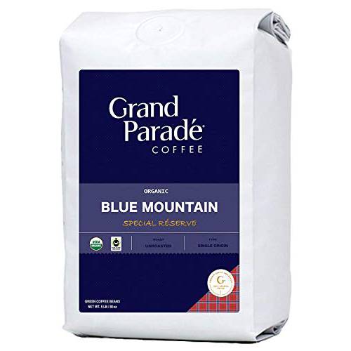 Grand Parade Coffee, 5 Lbs Unroasted Green Coffee Beans - 100% Organic Kenya Blue Mountain - Special Reserve - Grade 1 Single Origin - Specialty Arabica - Fresh Crop