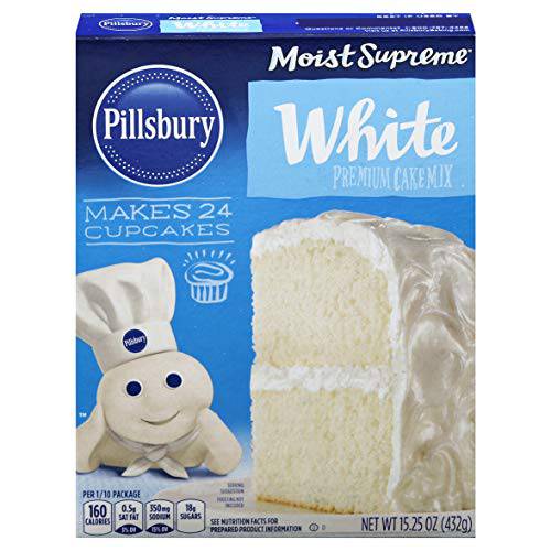 Pillsbury Moist Supreme White Premium Cake Mix, 15.25-Ounce (Pack of 12)