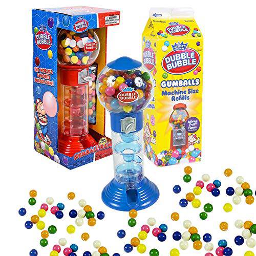 Spiral Fun Gumball Bank Machine, Includes 270 Dubble Bubble Gumballs Refills